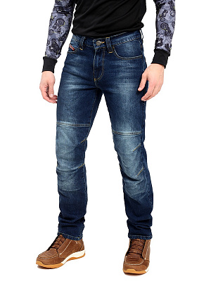Мотоджинсы SPIDER муж Regular fit стрейч Тем.синий Enzim
