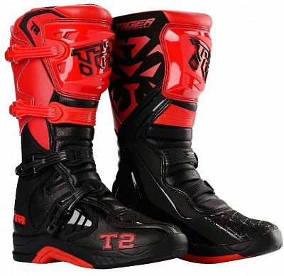Мотоботы TIGER T2 Black/Red