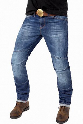 Мотоджинсы PYTHON муж. Slim fit Cordura Denim стрейч тем.синий