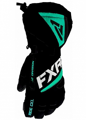 Перчатки FXR Fusion с утеплителем, Black/Mint